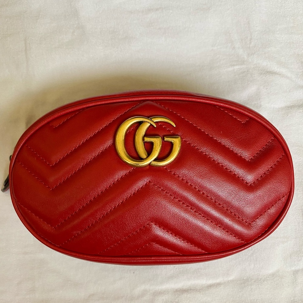 GG Marmont matelassé leather belt bag